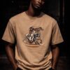 Men's Beige Graphic T-Shirt- Round Neck T-shirt