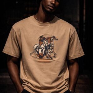 Men's Beige Graphic T-Shirt- Round Neck T-shirt