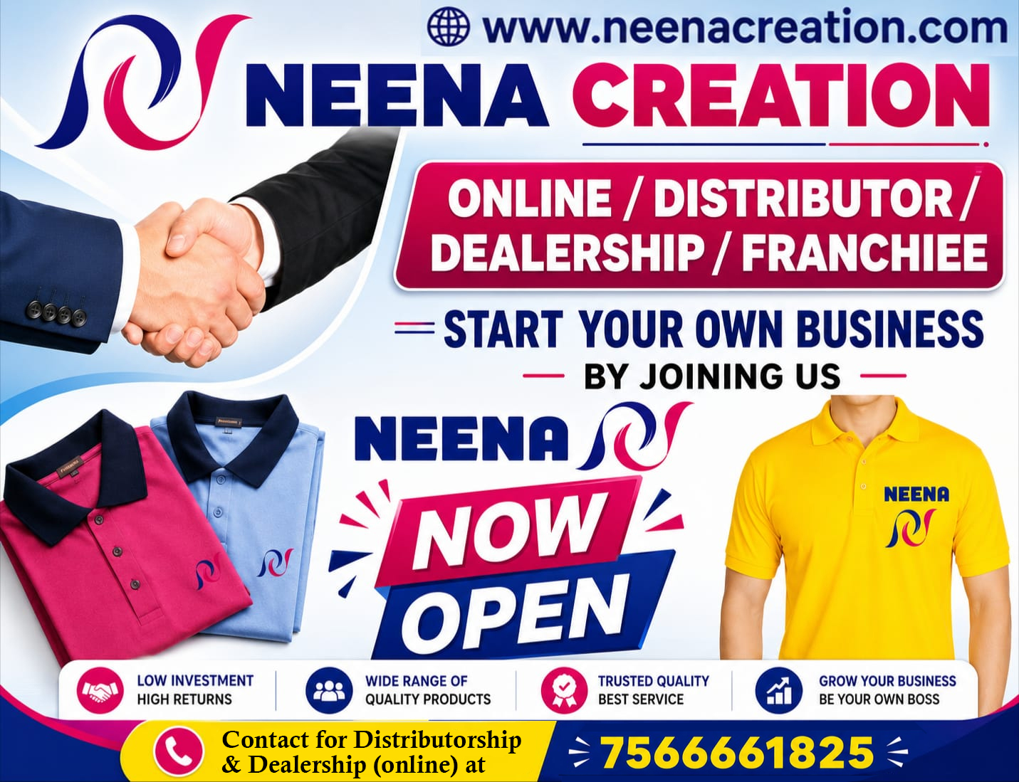Neena Creation - Contact for Distributorship & Dealership (online) at